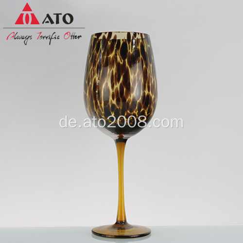 Leopardenmuster farbig Weinglas Festes Glas